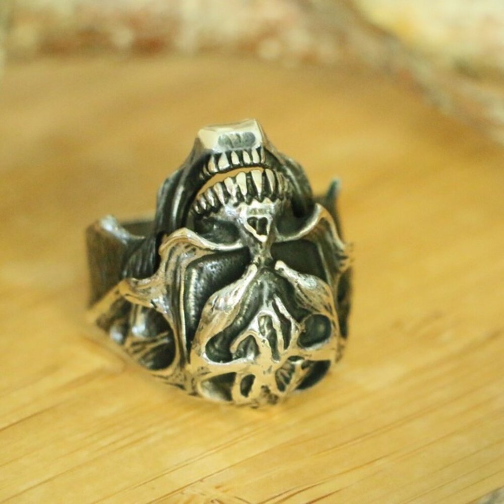 High Quality 925 Sterling Silver Skull Men's Rings - Picture 7 of 7